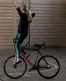 Frontstand freihändig in der 8